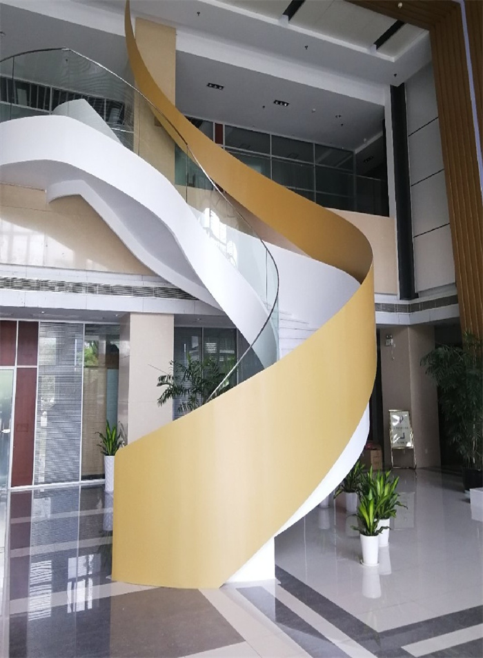 办公楼弧形楼梯定做